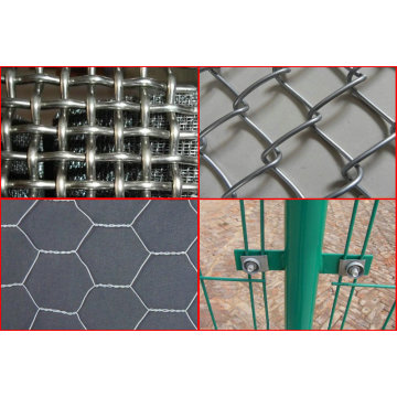 Treillis métallique ondulé en fer galvanisé et treillis métallique soudé et treillis métallique serti en acier